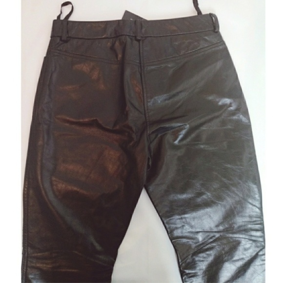 Express 100% leather black biker pants 4/5 NWT - Picture 2 of 8